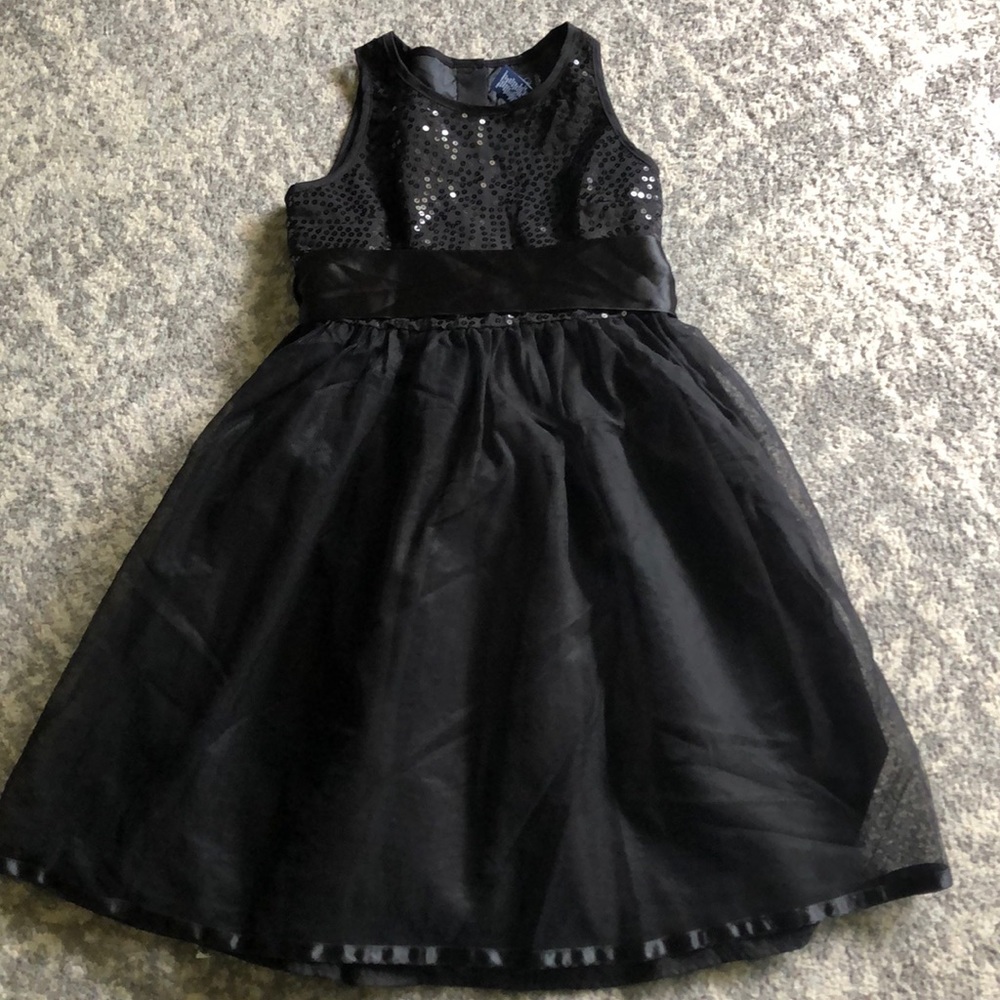 Girls chaps dress size 10- black tulle and sequins
